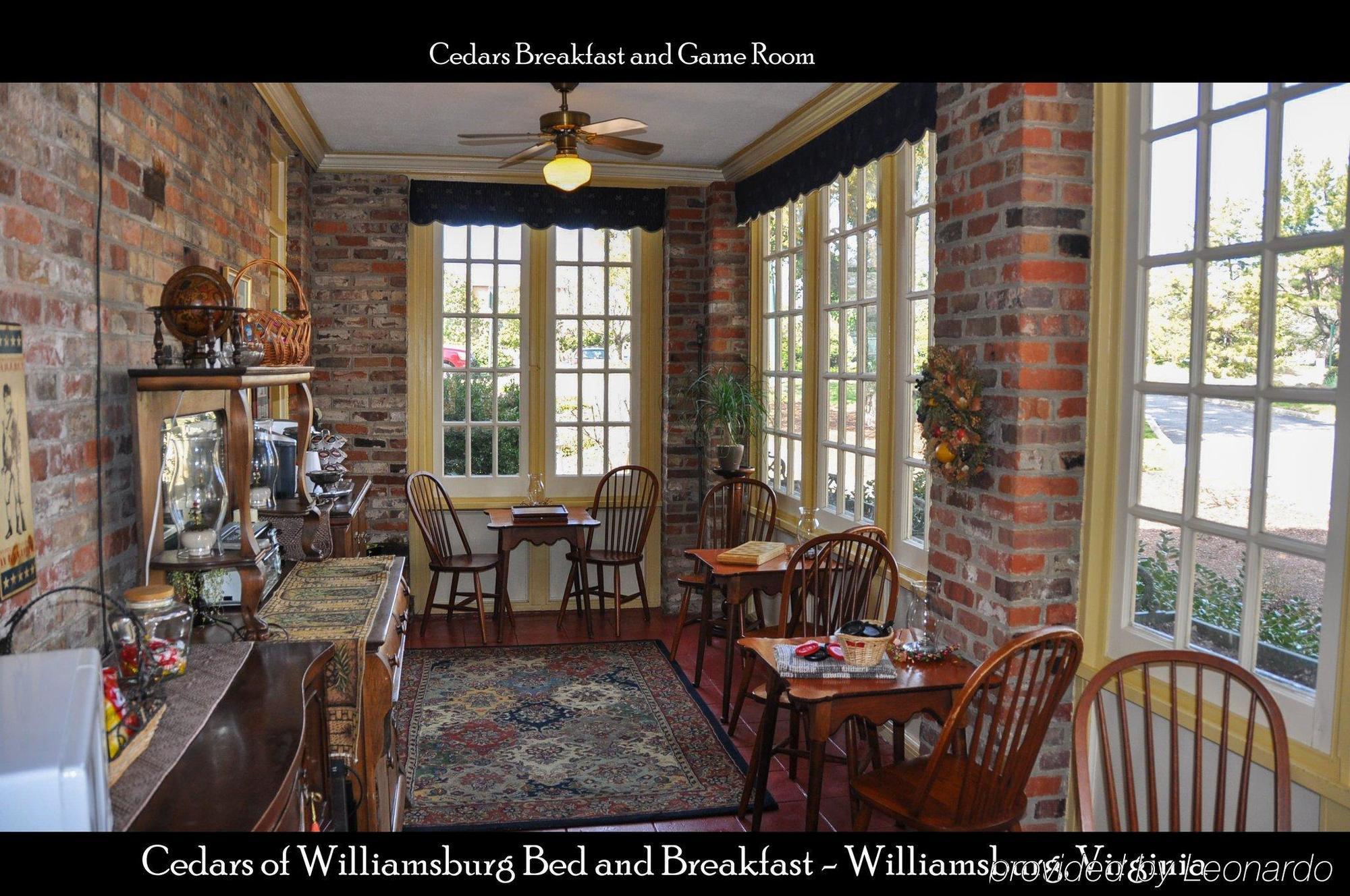 Cedars Of Williamsburg Bed & Breakfast Bed & Breakfast Nhà hàng bức ảnh